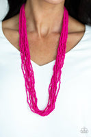 Paparazzi Congo Colada Pink Seedbead Necklace - The Jewelry Box Collection 