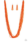 Paparazzi Congo Colada - Orange Seedbead Necklace - The Jewelry Box Collection 