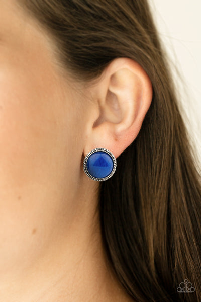 Paparazzi Desert Dew - Blue Post Earring