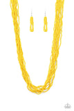 Paparazzi Congo Colada - Yellow Seedbead Necklace - The Jewelry Box Collection 