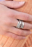 Paparazzi Behind The SHEEN Silver Ring Fashion Fix January 2020 - The Jewelry Box Collection 