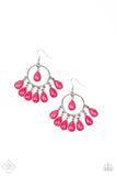 Paparazzi Flirty Flamboyance - Pink Earrings Fashion Fix February 2020