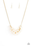 Paparazzi Grandiose Glimmer Gold Pearl Necklace - The Jewelry Box Collection 