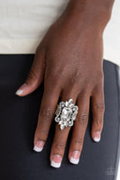 Paparazzi Things That Go Boom! - White Ring - The Jewelry Box Collection 