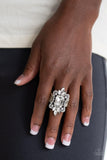 Paparazzi Things That Go Boom! - White Ring - The Jewelry Box Collection 