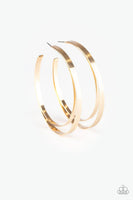 Paparazzi Moon Child Metro - Gold Hoop Earrings - The Jewelry Box Collection 