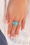 Paparazzi Bountiful Deserts - Blue Turquoise Stone - Ring - Trend Blend / Fashion Fix March 2020 - The Jewelry Box Collection 