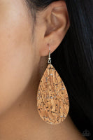 Paparazzi CORK It Over - Silver Earring - The Jewelry Box Collection 