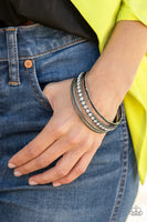 Paparazzi Fearless Shimmer - Black Bracelet