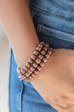 Paparazzi Trail Treasure Copper Stretchy Bracelet - The Jewelry Box Collection 