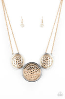 Paparazzi Gladiator Glam - Gold Necklace - The Jewelry Box Collection 