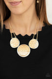 Paparazzi Gladiator Glam - Gold Necklace - The Jewelry Box Collection 