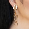 Paparazzi Metallic Foliage - Gold Clip On Earrings
