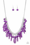Paparazzi Miami Martinis - Purple Necklace - The Jewelry Box Collection 