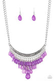 Paparazzi Rio Rainfall - Purple necklace - The Jewelry Box Collection 