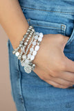 Paparazzi No CHARM Done - White Charm Bracelet - The Jewelry Box Collection 