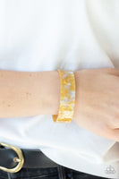 Paparazzi Glaze Daze - Yellow Acrylic Bracelet