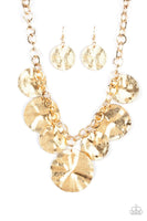 Paparazzi Barely Scratched The Surface - Gold Necklace - The Jewelry Box Collection 