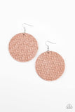 Paparazzi Plaited Plains - Pink Earrings - The Jewelry Box Collection 
