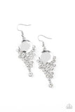 Paparazzi   Elegantly Effervescent - White Earring - The Jewelry Box Collection 