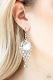 Paparazzi   Elegantly Effervescent - White Earring - The Jewelry Box Collection 