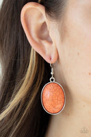 Paparazzi Serenely Sediment - Orange Earring - The Jewelry Box Collection 