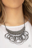 Paparazzi Metro Eclipse - Black Necklace - The Jewelry Box Collection 