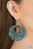 Paparazzi Starry Showcase - Blue Rhinestone Earrings - The Jewelry Box Collection 