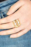 Paparazzi Prismatic Powerhouse - Gold Ring - The Jewelry Box Collection 