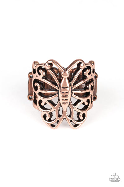 Paparazzi Paparazzi Wouldnt Hurt a BUTTERFLY - Copper - Ring