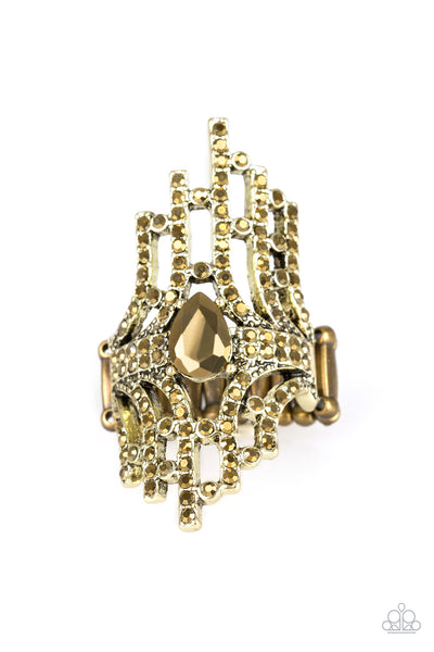Paparazzi Modern Muse Brass Ring - The Jewelry Box Collection 