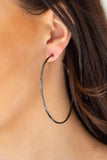 Paparazzi Sleek Fleek - Black Hoop Earrings - The Jewelry Box Collection 