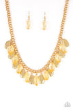 Paparazzi Fringe Fabulous - Gold - Necklace and matching Earrings