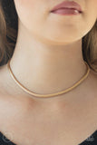Paparazzi Flat Out Fierce - Gold Necklace - The Jewelry Box Collection 