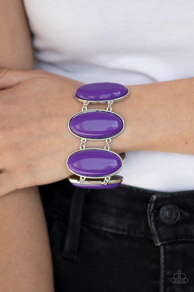 Paparazzi Power Pop - Purple Bracelet - The Jewelry Box Collection 