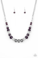 Paparazzi Distracted by Dazzle - Purple Necklace - The Jewelry Box Collection 