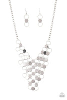 Paparazzi Net Result Silver Necklace - The Jewelry Box Collection 