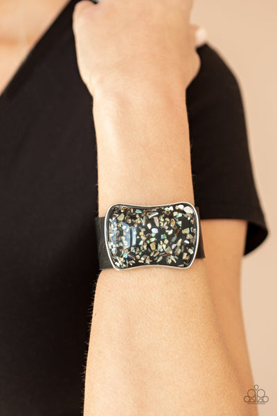 Paparazzi Twinkle Twinkle Little ROCK STAR - Black Wrap Bracelet