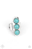 Paparazzi Eco Queen - Blue - Turquoise Stones - Ring - Fashion Fix Exclusive February 2020