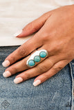 Paparazzi Eco Queen - Blue - Turquoise Stones - Ring - Fashion Fix Exclusive February 2020