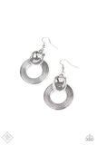 Paparazzi Rustic Retreat - Silver - Antiqued Shimmer - Hoop Earrings - Fashion Fix Exclusive February 2020