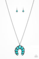 Paparazzi Stone Monument - Blue Necklace - The Jewelry Box Collection 