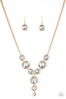 Paparazzi Legendary Luster - Gold Necklace - The Jewelry Box Collection 