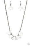 Paparazzi Garden Party Posh - White Flower Necklace