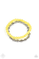 Paparazzi Dewy Dandelions Yellow Bracelet - The Jewelry Box Collection 