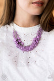 Paparazzi Colorfully Clustered Purple Necklace - The Jewelry Box Collection 