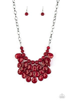 Paparazzi Sorry To Burst Your Bubble - Red Necklace - The Jewelry Box Collection 