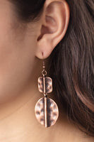 Paparazzi Lure Allure - Copper Earring - The Jewelry Box Collection 