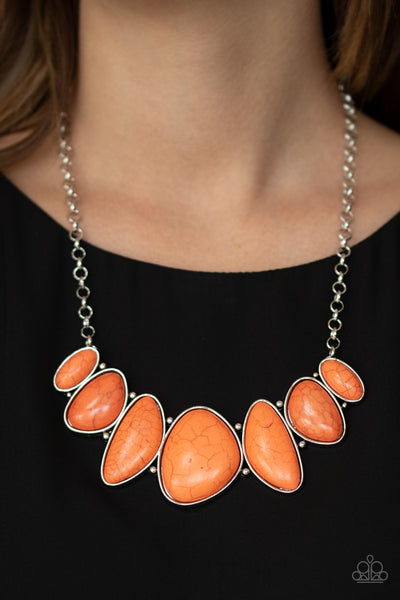 Paparazzi Primitive - Orange Necklace