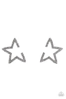 Paparazzi Star Player - Silver Earring - The Jewelry Box Collection 